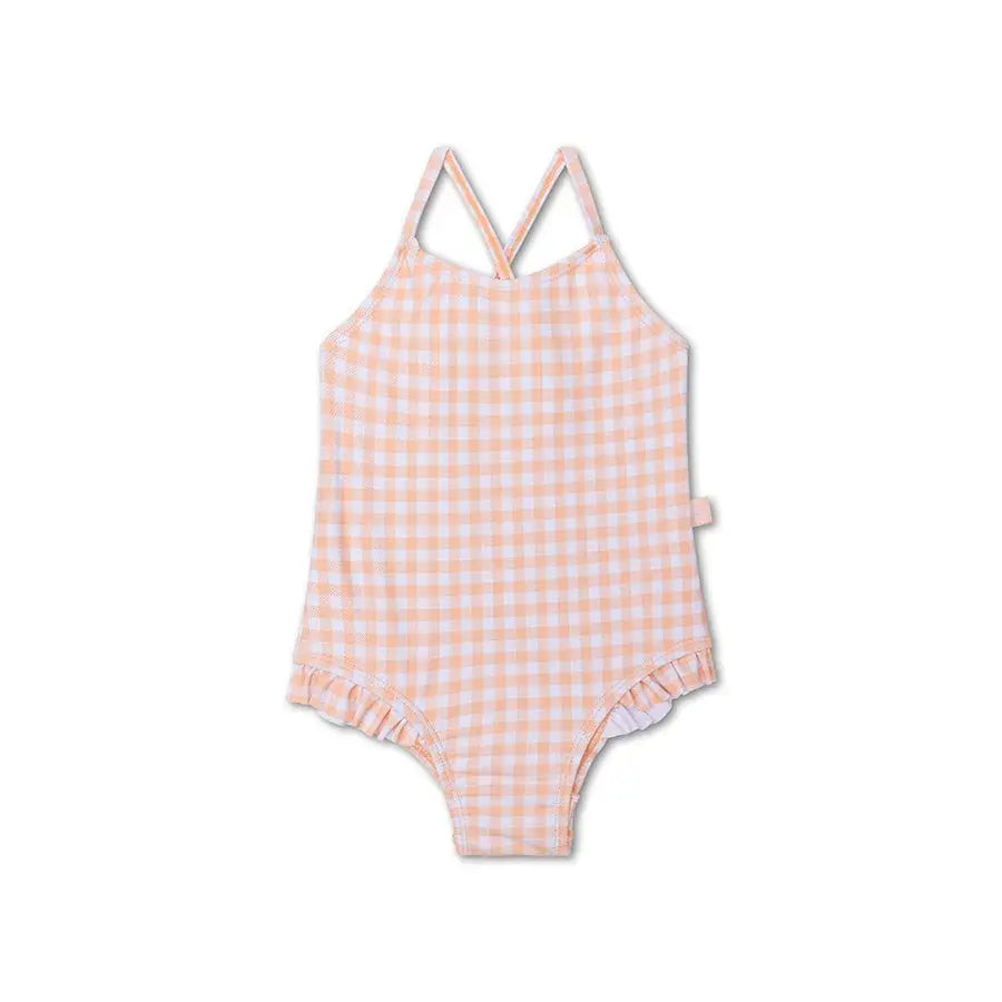 Chapéu de Sol Uv Sunset Grid Laranja - Branco