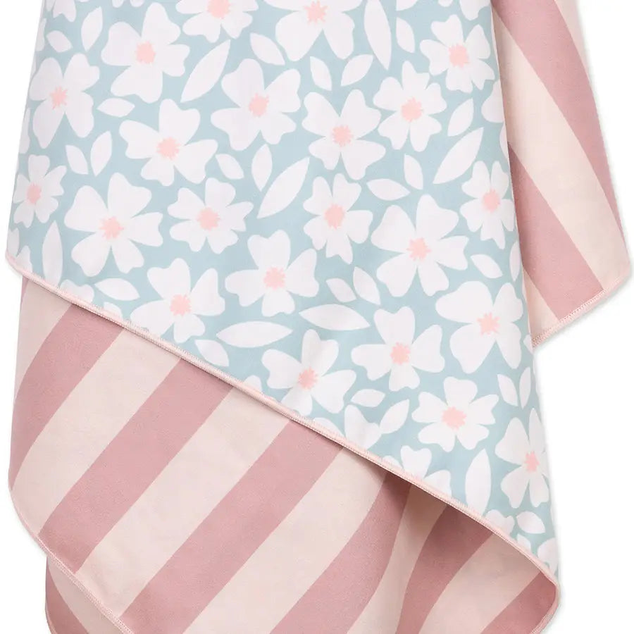 Floral Striped Microfiber Towel