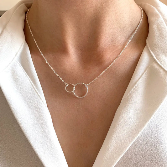 Colar em Prata 925 Pendente Aneís