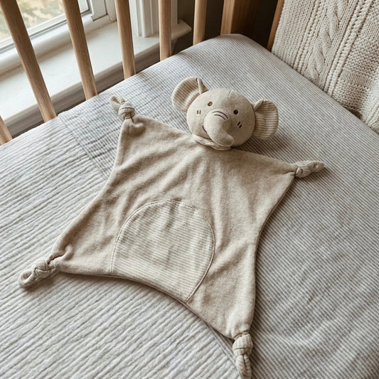 Pequena Manta de Conforto Algodão Orgânico Elefante