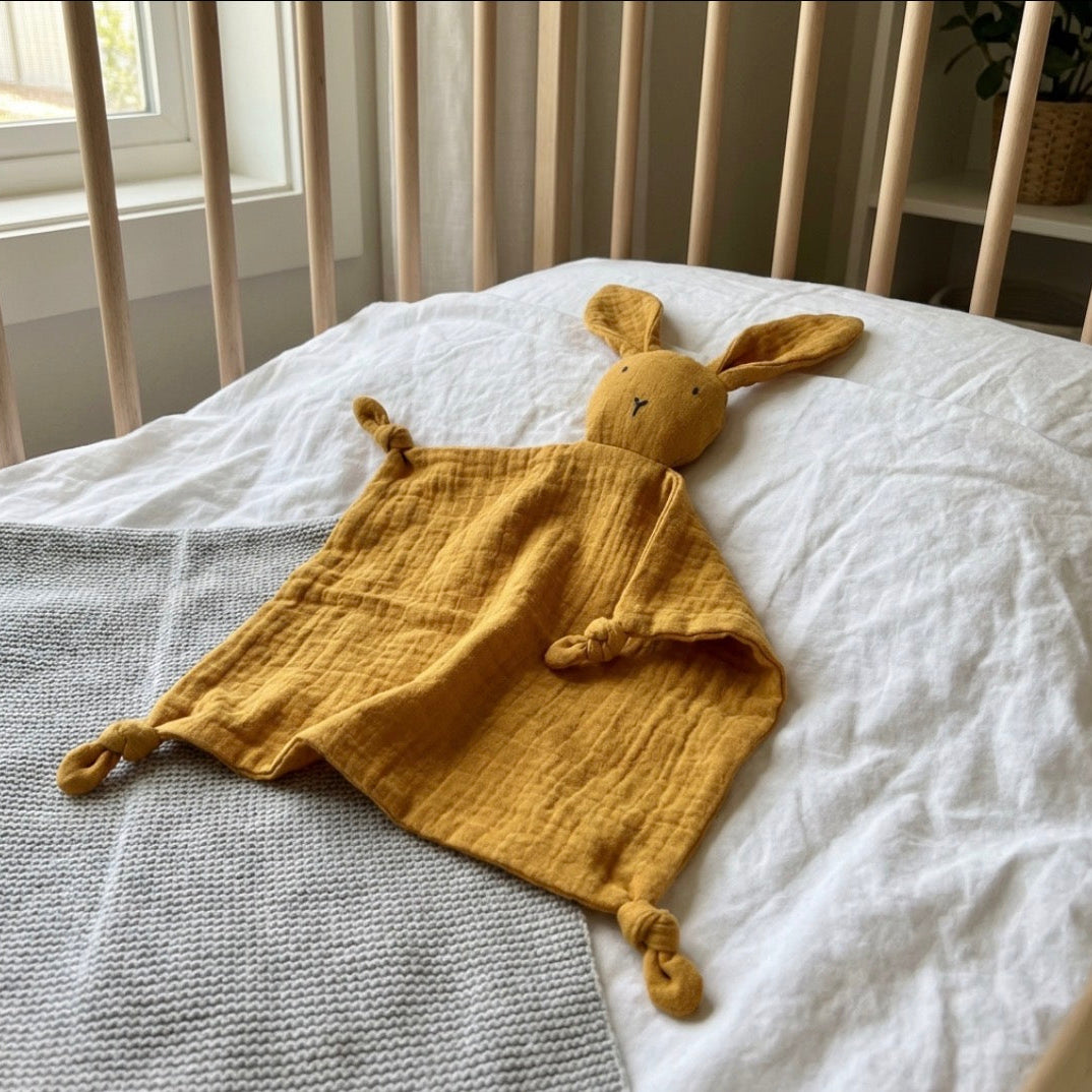 Pano de Abraço Coelhinho Algodão Orgânico. 6 cores
