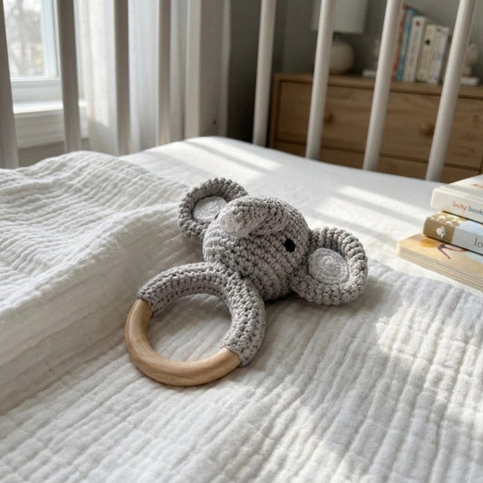 Chocalho em Crochê Elefante