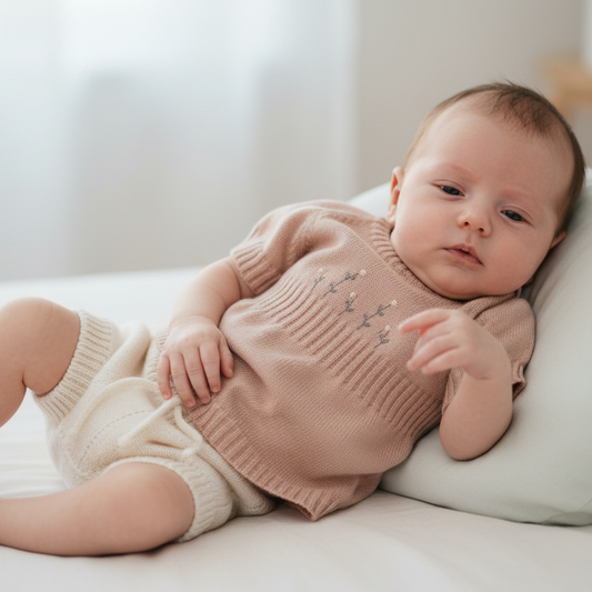 Bebé bonita com roupa mais justa