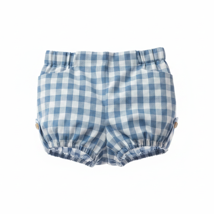 Bloomers xadrez azul sem cabide