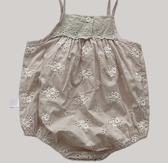Summer Bodysuit with Openwork Embroidery