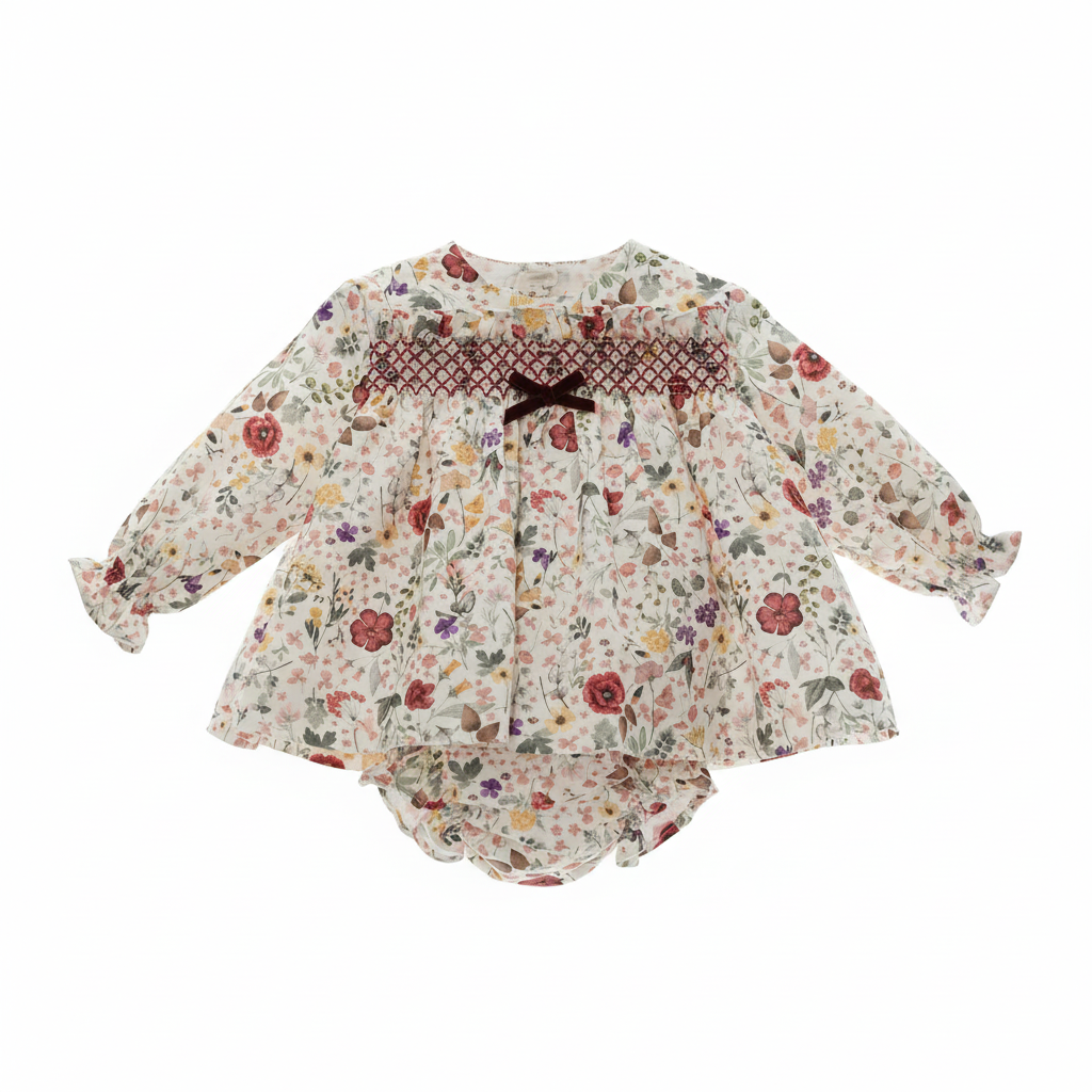 Conjunto floral com fundo branco