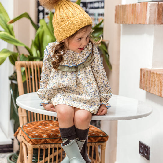 Vestido com tapa fralda Lauren