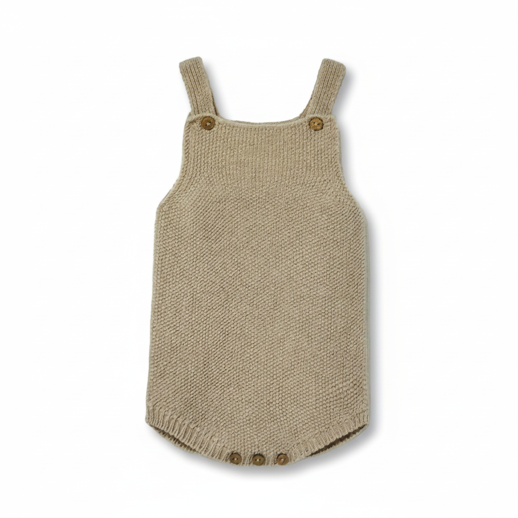 Romper malha bege - formato quadrado
