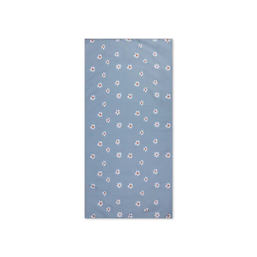 Blue Floral Microfiber Towel