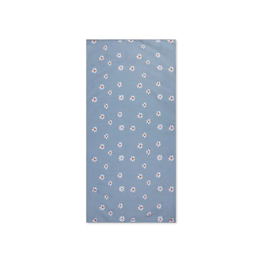 Toalha de Microfibra Floral Azul