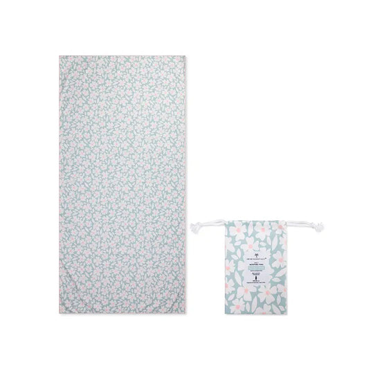 Floral Striped Microfiber Towel