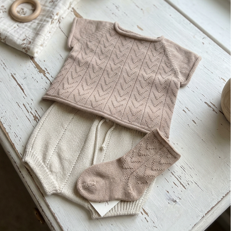 Camisola + Tapa Fraldas + Meias | Tamanho 1 Mês